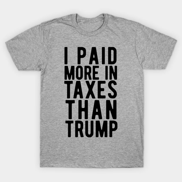 I Paid More Taxes Than Trump i paid more T-Shirt by Gaming champion